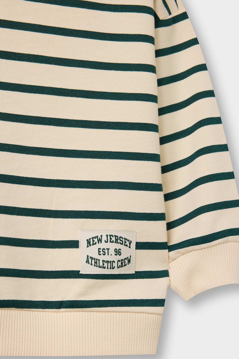 ديفاكتو سويت شيرت مخطط اولادي قصة عادية - Image 2